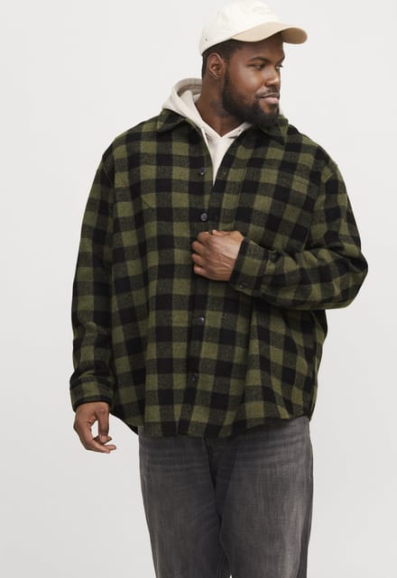 JACK&JONES - JJZAC HEAVY BRUSHED OVERSHIRT LS PLS - Heren - Overhemden