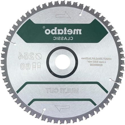 254x26/18x30 Zaagblad Multi Cut Classic 254mm - HW/CT 60 tanden