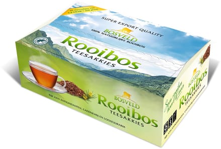 Bosveld Thee - Rooibos - Teesakkies - 6 X 200gr (480 ZAKJES)