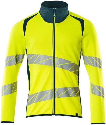 Mascot Accelerate Safe Sweatshirt met rits 19184-781 - hi-vis geel/donkerpetrol - XL