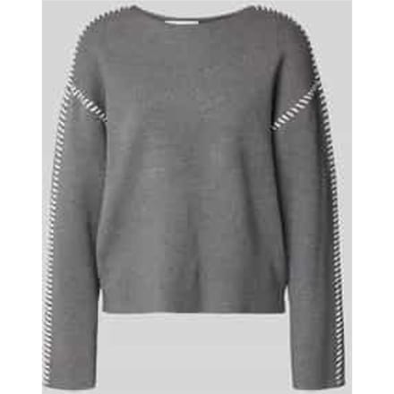 Gebreide pullover met ronde hals, model 'STITCHA'
