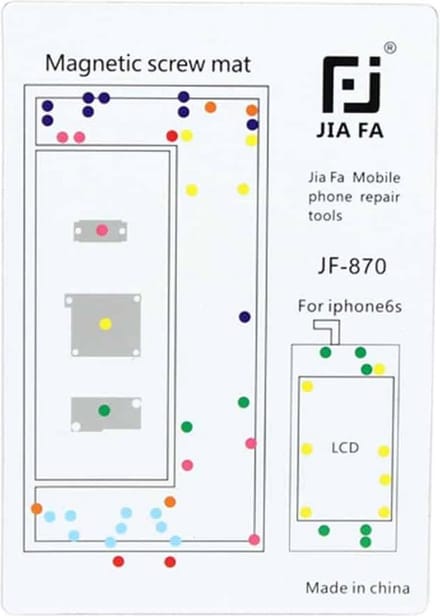 Let op type!! JIAFA Magnetic Screws Mat for iPhone 6s