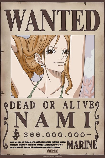 Poster One Piece - Wanted Nami Wano 38x52cm