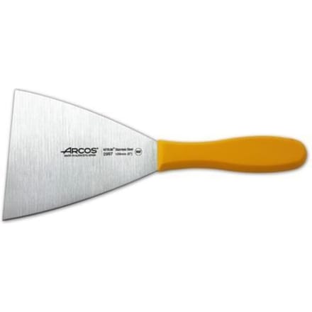 Spatule - Arcos - Modèle 299700 - Acier inoxydable Nitrum - Lame 12,5 x 12 cm - Polypropylène jaune jaune