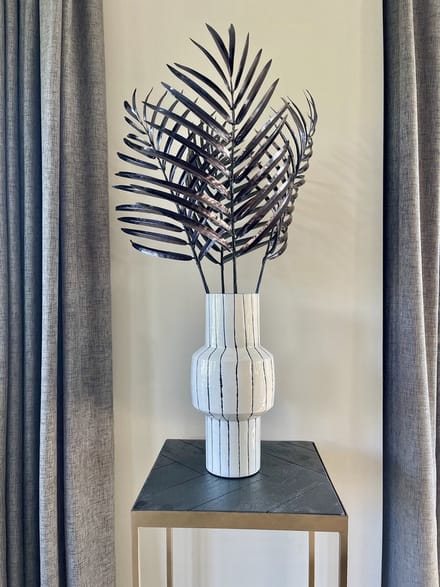Light & Living - Palm tak ornament - Zwart metallic - 78 cm