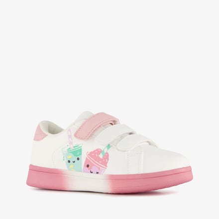 Blue Box meisjes sneakers met drinkbekers wit roze - Maat 27