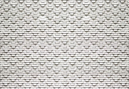 Fotobehang Brick Wall Black White | XXL - 312cm x 219cm | 130g/m2 Vlies