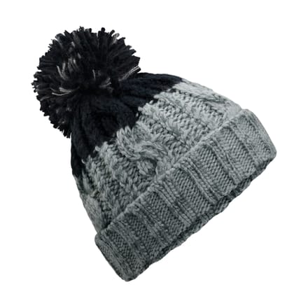 Beechfield Apres Contrast muts (Lichtgrijs/zwart)