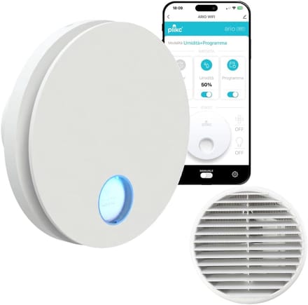 Wandventilator met Vochtsensor en Timer - Stille Axiale Afzuiging - Geschikt voor Badkamer/Toilet