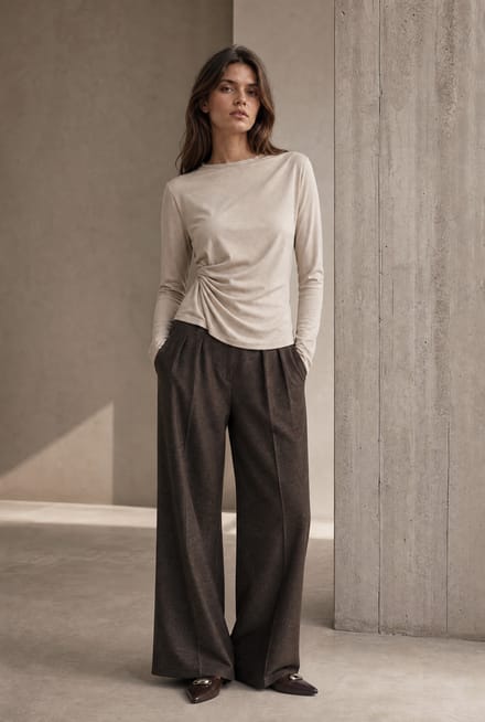 Ari cotton top | Beige - Beige / S