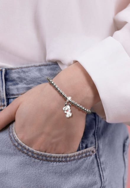 Verzamelbare Peanuts Snoopy Charm Zilveren Kraal