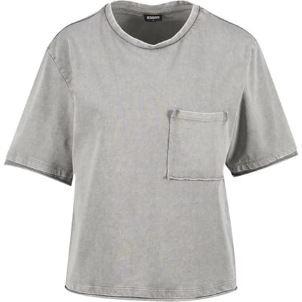Urban Classics - Washed Jersey Boxy Dames Tshirt - 4XL - Grijs