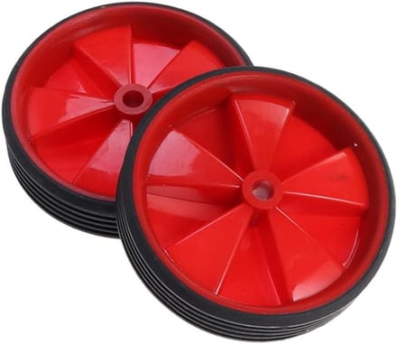 Hulpwielen Fiets - Stabilisator Wielen - Kinderen Leren Fietsen - Stevig Stalen Frame - 11 cm - Rood