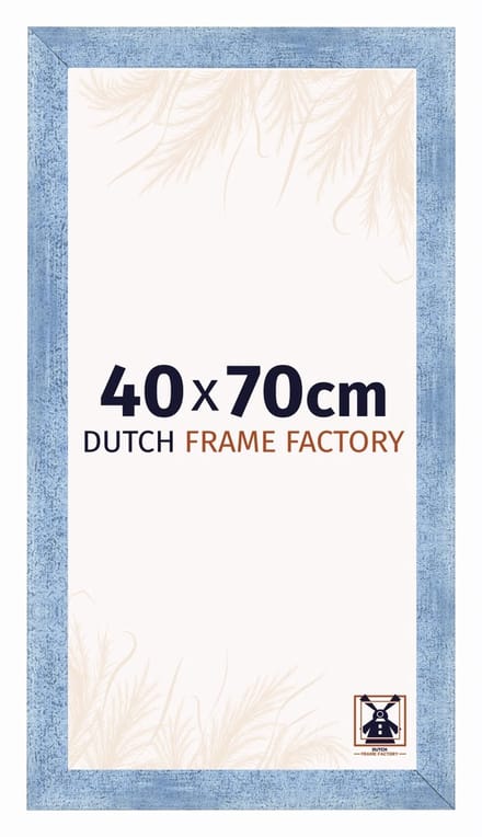 Fotolijst 40x70 cm - MDF - Helder Blauw Geveegd - Praag