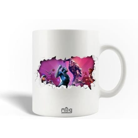 Mug en Céramique - Fortnite - 3D - Blanc - 30cl - Compatible Lave-Vaisselle