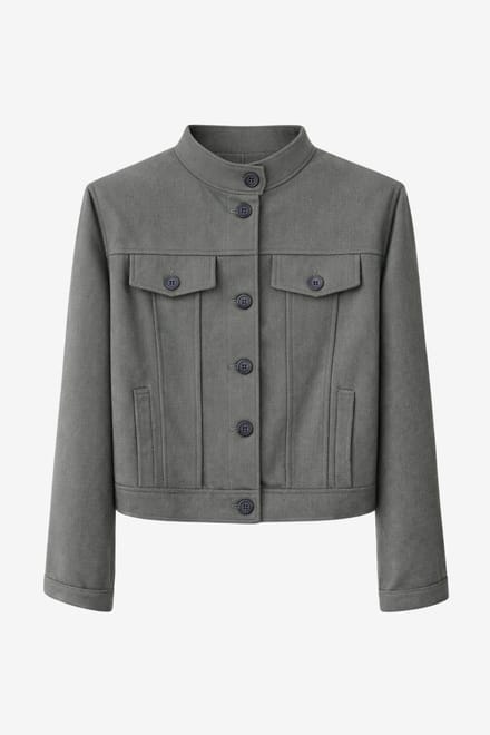 Ophelia viscose blend short jacket | Melange - Melange / S