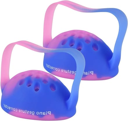Draagbare Handcorrector voor Piano, Vingertrainer Bal, Verbeter Je Pianospel met Ademend Elastisch Bandje en Professionele Correctiehulpmiddelen