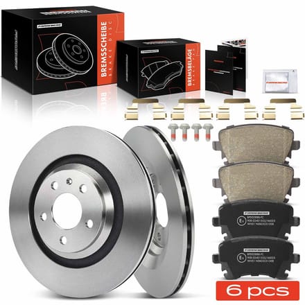 Frankberg 2x Remmen + 4x Remblokken Achteras voor Audi A6 4F2 4F5 4FH