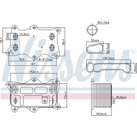 Olie radiator NISSENS 91472