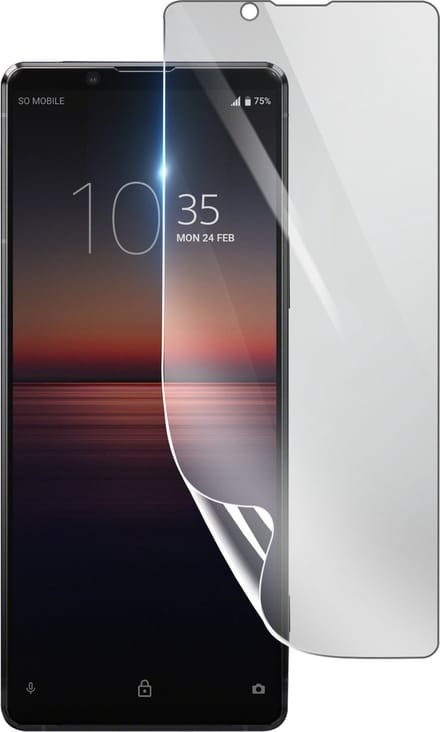 3mk, Geschikt voor Sony Xperia 1 2, Schokbestendige Hydrogel Screenprotector, Transparant