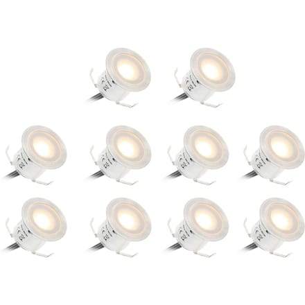 10PCS Kleine verzonken ondergrondse IP67 waterdichte spotlight buitentuindecoraties US Plug