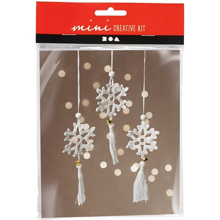 Mini Knutselkit haken "Sneeuwvlokken"