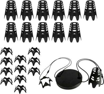 Golf Tees Set - Golf Trainingsaccessoires - Golf Swing Oefenen - Stabiele Balplaatsing - 12 Stuks - Zwart