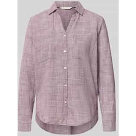 regular fit overhemdblouse van puur katoen