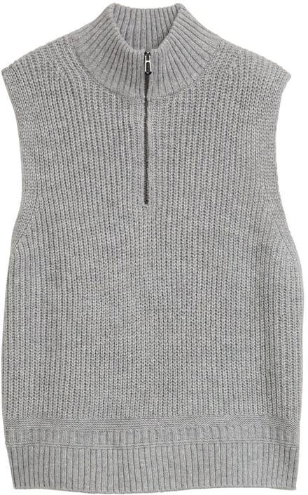 Tom Tailor - Troyer trui - Maat XXL - medium silver grey melange