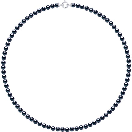 Gekweekte parels ketting Zoetwater 5-6mm Sluiting Black Luxury White Gold