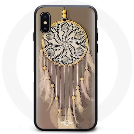 Coque Iphone XS max Attrape rêve en forme de couleur café