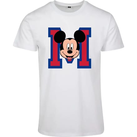 Merchcode Mickey Mouse - Mickey Mouse M Face white Heren T-shirt - Mickey mouse - L - Wit