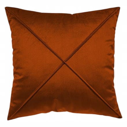 Decoratieve kussenhoes van velours, koperbruin, 45x45 cm