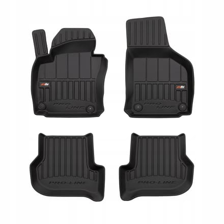 Frogum ProLine - Mattenset & Kofferbakmat - SEAT Toledo III (2004-2010) - Pasvorm - Zwart