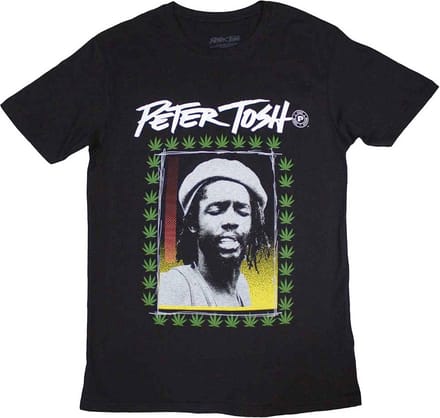 Peter Tosh - Leaf Frame Heren T-shirt - S - Zwart