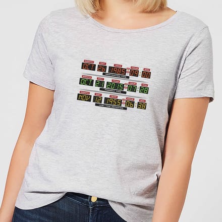 Back to the Future Destination Clock Dames T-shirt - Grijs - S