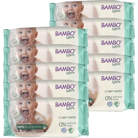 Bambo Nature Doekjes Voordeelverpakking 500 doekjes