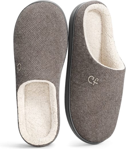 Pantoffels Heren - Sloffen - Maat 44/45 - Grijs - Anti-slip - Comfeet