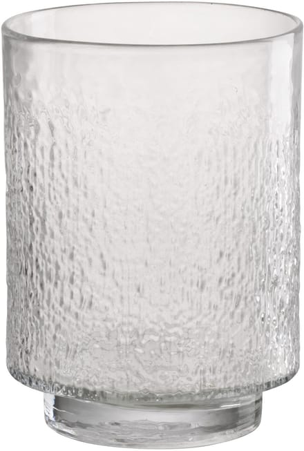 J-Line vaas Cilinder Reliëf - glas - transparant - small