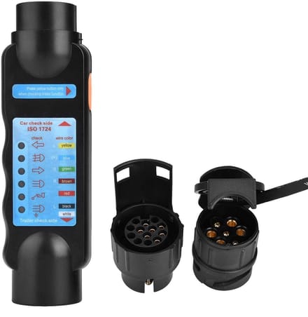 Terisass 7Pin/13Pin Trailer Socket Tester voor Auto en Caravan met LED Indicatoren