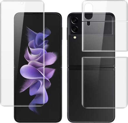 Screenprotector Geschikt voor Samsung Galaxy Z Flip 4 / 3 - Voor- en Achterzijde