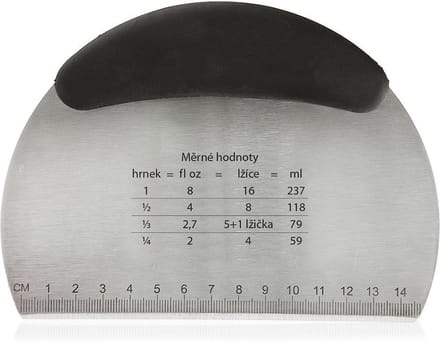 Deegschraper Edelstaal 16 cm - Deegsteker - Deegsnijder - Deegkrabber - Gladstrijker - Keukenschraper