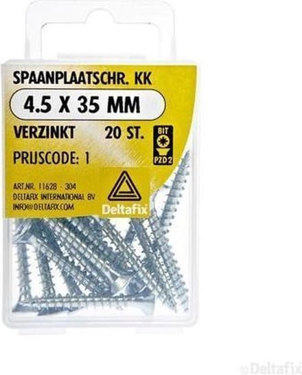 Spaanplaatschroeven Platkop Pozidriv Verzinkt 4.5x35mm