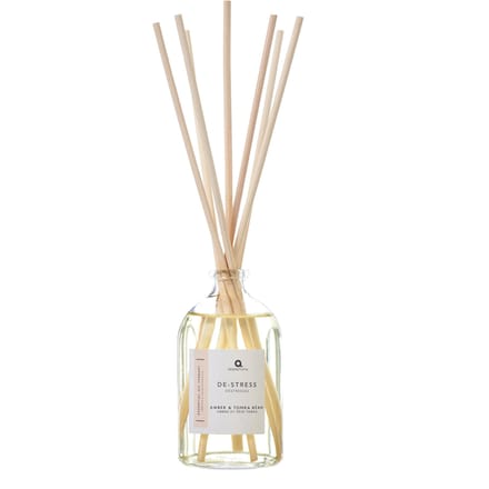 Aroma Home De-Stress Aromatherapy Reed Diffuser Amber &amp; Tonka Bean 100 ml