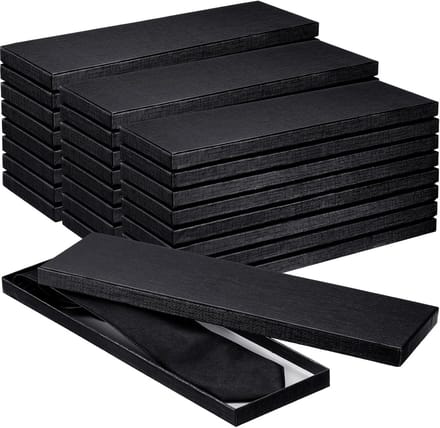 24-delig geschenkdozen set voor stropdassen - stevig karton met deksel, 35 x 10 x 0,75 cm
