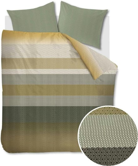 Beddinghouse Theo dekbedovertrek - Lits-Jumeaux - 240x200/220 - Groen