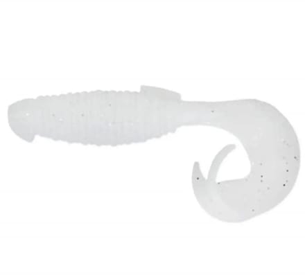 Keitech Flapper Grub 4 (10 cm) Softbait - 8 stuks Silver Pearl Glow 024