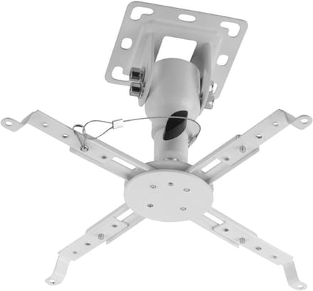 Beamer Plafondbeugel - Projector Ophanging - Thuisbioscoop Installatie - 90 Graden Kantelbaar - 17cm Afstand Plafond - Wit