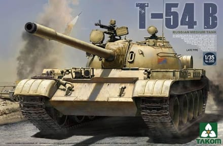Takom Modelbouwpakket Militaire voertuigen - 2055 T-54 B - Russian Medium Tank Late Type Plastic - 1:35 - Modelbouw