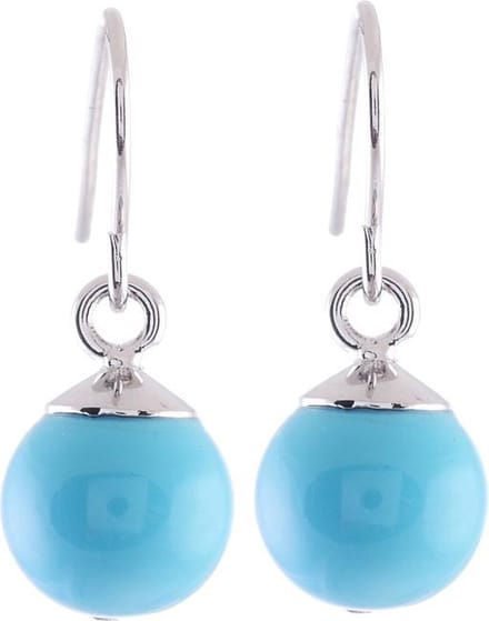 Behave - Oorhangers met turquoise kraal - Minimalistische look
